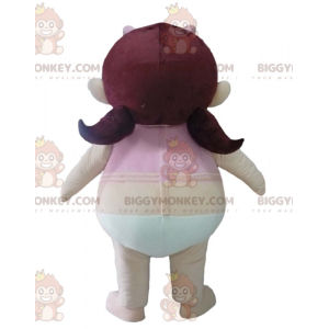 BIGGYMONKEY™ Mascot Costume Girl In Panties With Pink T-Shirt –