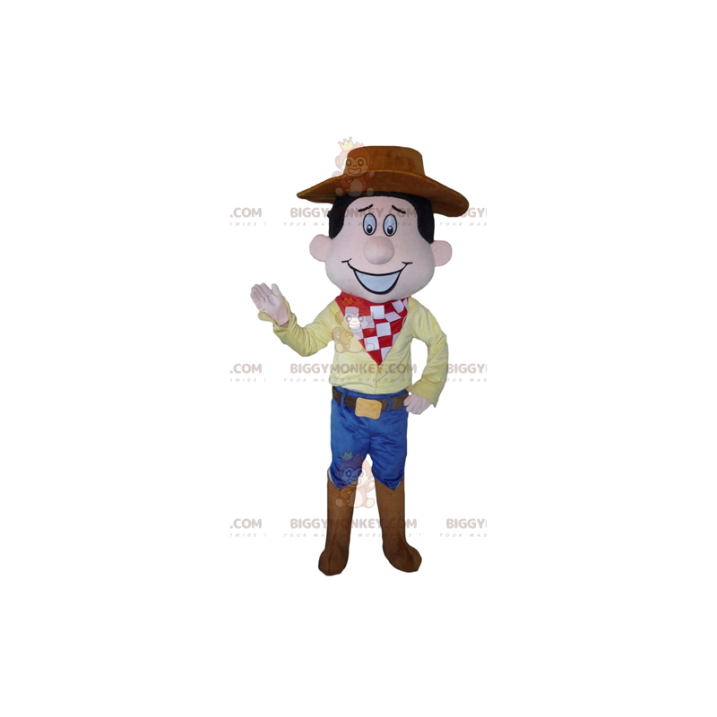 Cowboy BIGGYMONKEY™ mascottekostuum in traditionele outfit met