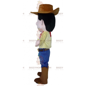 Cowboy BIGGYMONKEY™ maskotkostume i traditionelt tøj med hat -