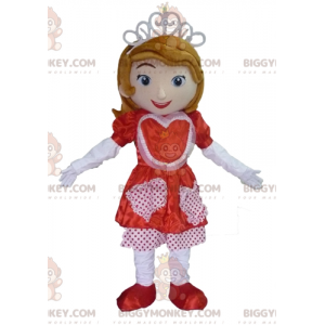 Disfraz de princesa BIGGYMONKEY™ para mascota con vestido rojo