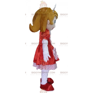 Disfraz de princesa BIGGYMONKEY™ para mascota con vestido rojo