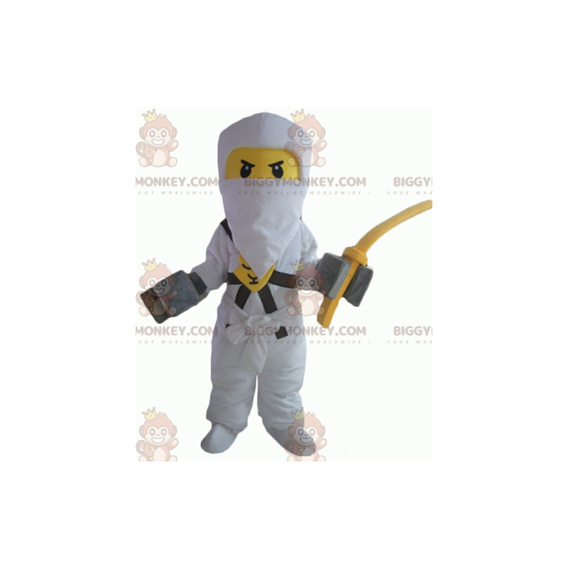 Costume de mascotte BIGGYMONKEY™ de Lego samouraï jaune et