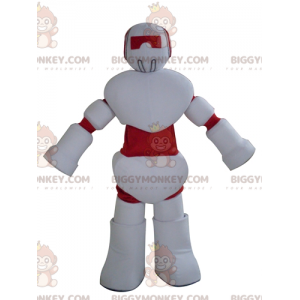 Costume da mascotte gigante bianco e rosso Robot BIGGYMONKEY™ -