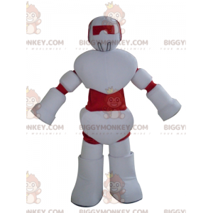 Kostium maskotki gigantycznego biało-czerwonego robota