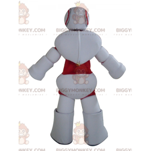 Gigantische witte en rode robot BIGGYMONKEY™ mascottekostuum -