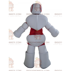 Traje de mascote de robô gigante branco e vermelho BIGGYMONKEY™