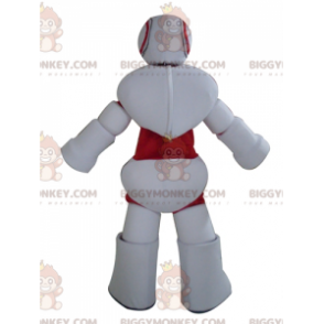 Costume da mascotte gigante bianco e rosso Robot BIGGYMONKEY™ -