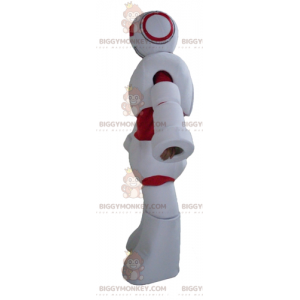 Costume da mascotte gigante bianco e rosso Robot BIGGYMONKEY™ -