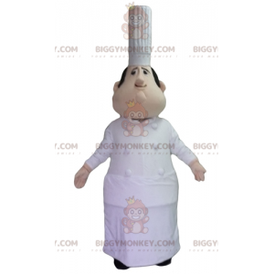 Costume de mascotte BIGGYMONKEY™ de chef cuisinier dodu et très