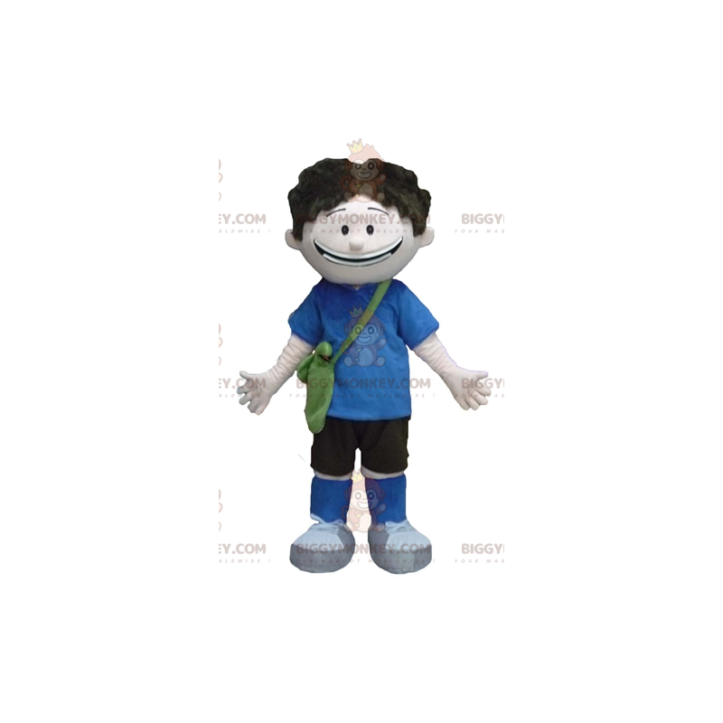 Costume de mascotte BIGGYMONKEY™ de garçon d'écolier d'étudiant