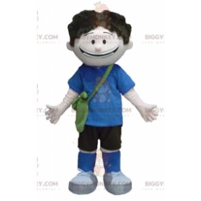 Costume de mascotte BIGGYMONKEY™ de garçon d'écolier d'étudiant