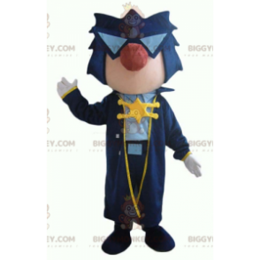 Rock Star Musician BIGGYMONKEY™ Mascot Costume with Long Coat -