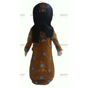 Oriental BIGGYMONKEY™ Mascot Costume of Veiled Woman Dressed in