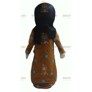 Traje de mascote oriental BIGGYMONKEY™ de mulher com véu