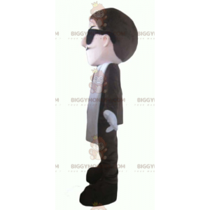 BIGGYMONKEY™ Mascot Costume Mustache Businessman Suit & Tie –