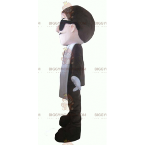 BIGGYMONKEY™ Mascot Costume Mustache Businessman Suit & Tie –