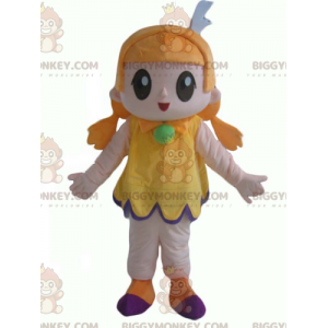 BIGGYMONKEY™ Disfraz de mascota Chica pelirroja con vestido