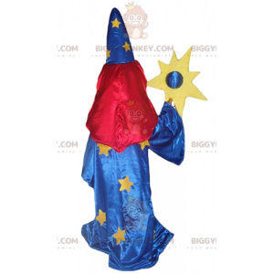 Disfraz de mascota BIGGYMONKEY™ de bruja con vestido azul y