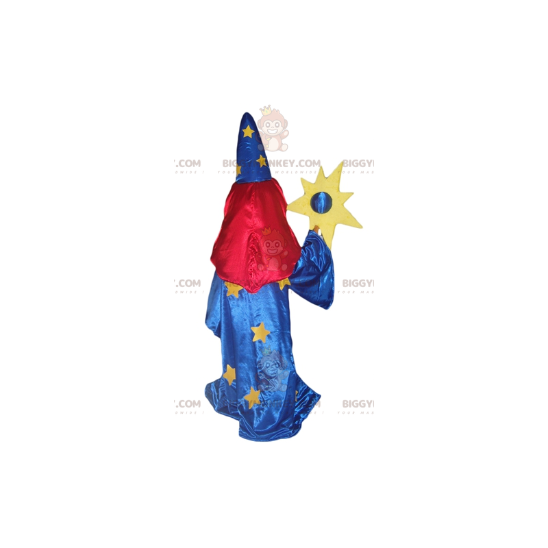 BIGGYMONKEY™ Mascot Costume of Witch in Blue Dress with Veil