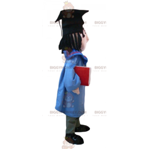 Student BIGGYMONKEY™ Mascot Costume with Gown and Grad Cap -