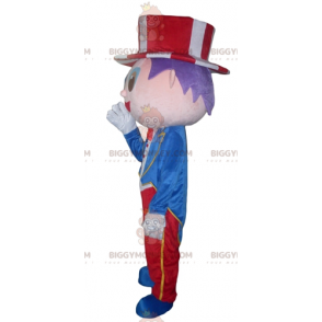Showman BIGGYMONKEY™ mascottekostuum met pak en hoed -