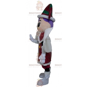 Costume de mascotte BIGGYMONKEY™ de fée de lutin en tenue rouge