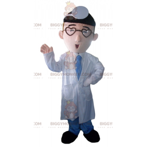 Disfraz de mascota de doctor BIGGYMONKEY™ Doctor con bata