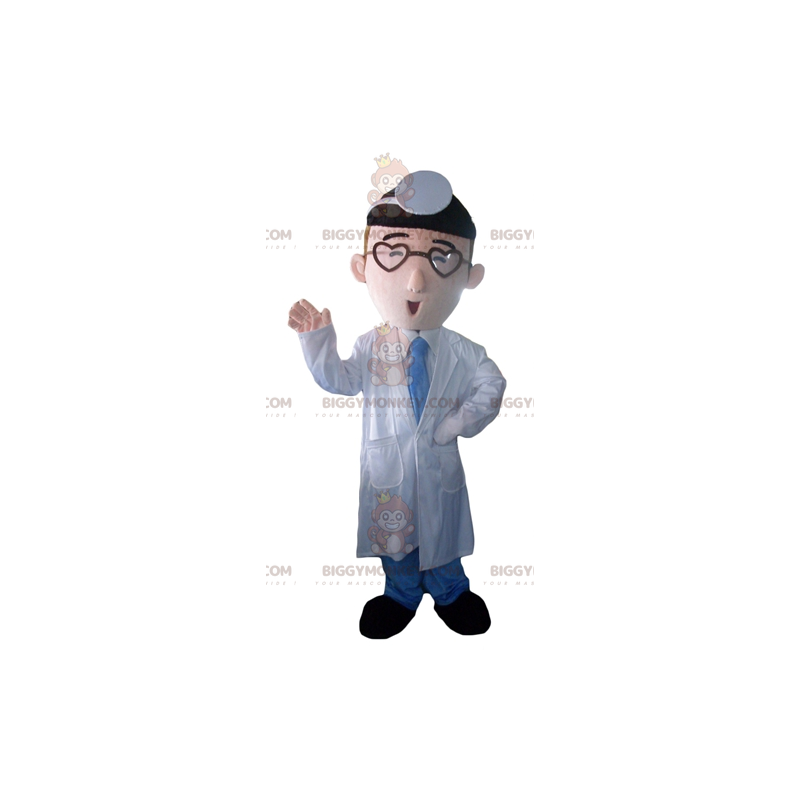 Doctor Mascot Costume BIGGYMONKEY™ Doctor i vit rock -