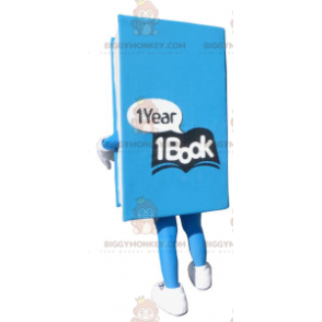 Costume de mascotte BIGGYMONKEY™ de livre bleu géant -