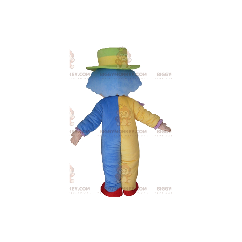 Costume de mascotte BIGGYMONKEY™ de clown multicolore doux et