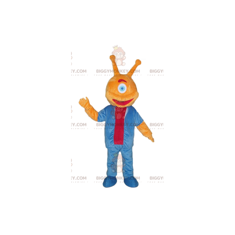 One Eye Orange Alien BIGGYMONKEY™ maskotkostume -