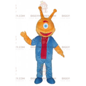 Disfraz de mascota Alien naranja de un ojo BIGGYMONKEY™ -