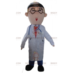 Doctor Mascot Costume BIGGYMONKEY™ Doctor i hvid frakke -