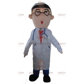 Doctor Mascot Costume BIGGYMONKEY™ Doctor in White Coat -