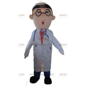 Kostým maskota doktora BIGGYMONKEY™ Doktor v bílém plášti –
