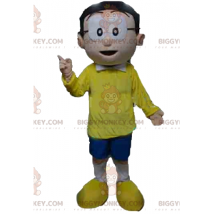 Costume da mascotte BIGGYMONKEY™ da uomo con occhiali e vestito