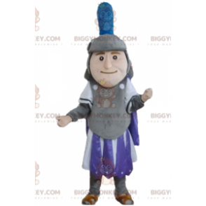 Costume de mascotte BIGGYMONKEY™ de chevalier en tenue grise