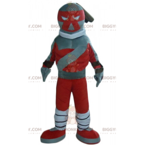 Punainen ja harmaa robottilelu BIGGYMONKEY™ maskottiasu -