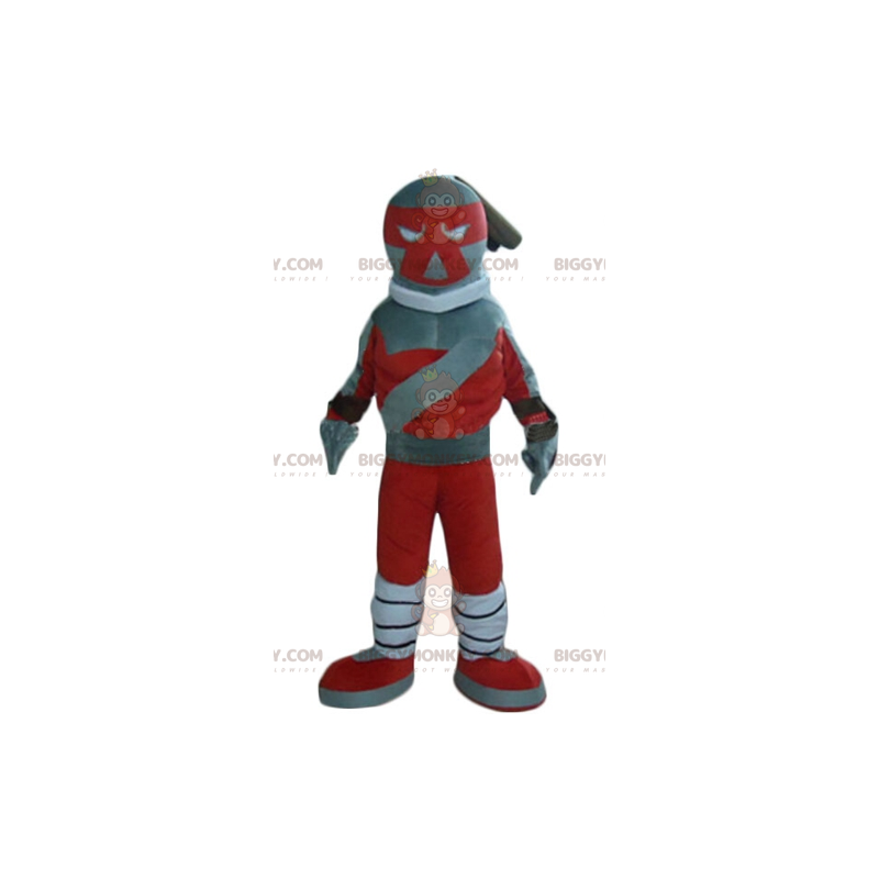 Rood en grijs robotspeelgoed BIGGYMONKEY™ mascottekostuum -