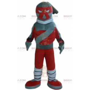 BIGGYMONKEY™ Maskottchen-Kostüm in Rot und Grau -