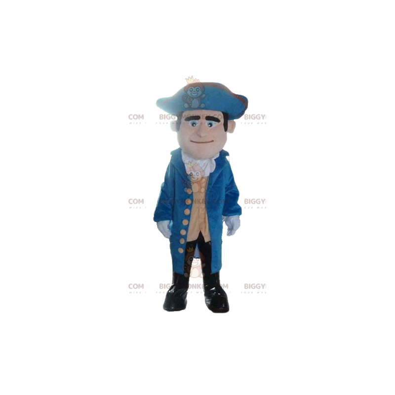Costume da soldato vintage BIGGYMONKEY™ mascotte in abito blu e