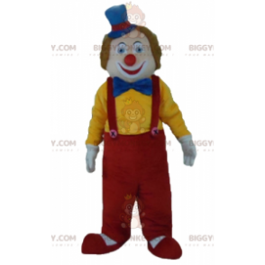 Costume de mascotte BIGGYMONKEY™ de clown multicolore souriant