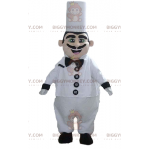 Disfraz de Chef BIGGYMONKEY™ Mascot con Toque y Bigote -