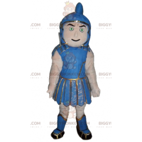 BIGGYMONKEY™ Mascot Costume Gladiator in Blue Traditional Garb