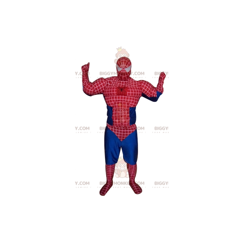 Kostým maskota BIGGYMONKEY™ Spidermana, slavného komiksového