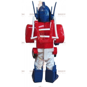 Traje de mascote Transformers Azul Branco Vermelho Robô