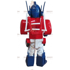Disfraz de mascota Transformers Robot azul blanco rojo