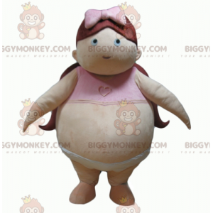 Costume de mascotte BIGGYMONKEY™ de fille obèse de gros bébé -