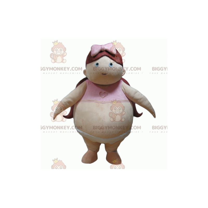 Costume de mascotte BIGGYMONKEY™ de fille obèse de gros bébé -