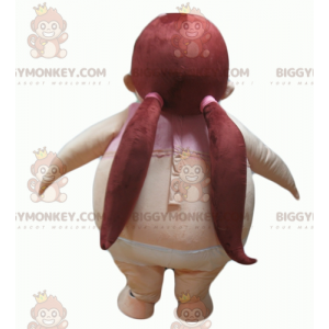 Costume de mascotte BIGGYMONKEY™ de fille obèse de gros bébé -